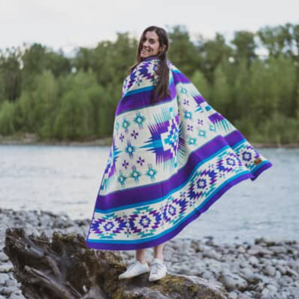 Adventure Blanket - Cedar Style - Huckleberry – Hollow Tree Candle Co