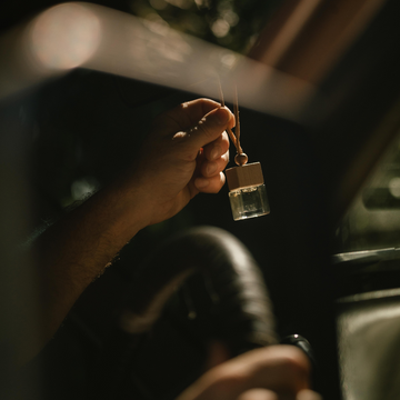 Car Diffuser - Clear Glass with Beechwood