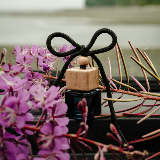 Car Diffuser - Dark Glass with Beechwood