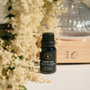 Black diffuser oil bottle with ribbed cap, Dogwood Blossom Birch Oak Fern, 15 ml